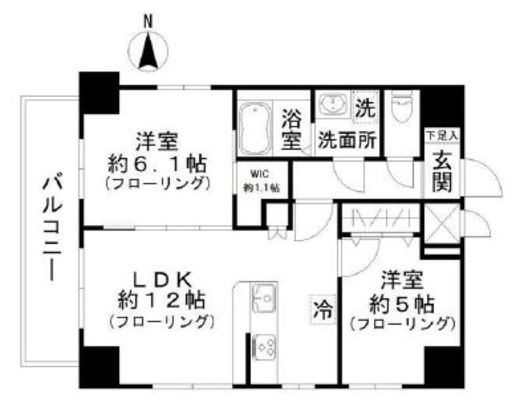 西田マンション 801 間取り図