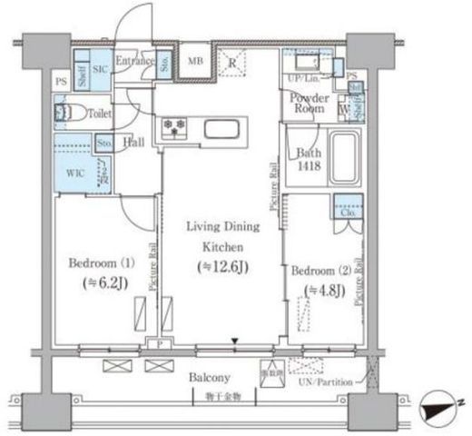 パークアクシス御茶ノ水ヒルトップ 1402 間取り図