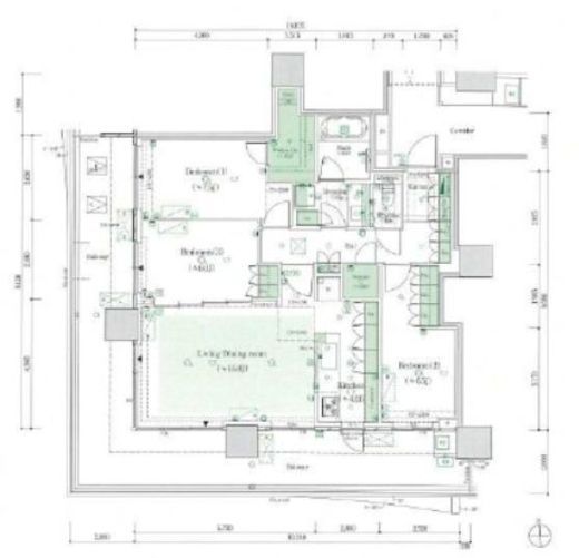 HARUMI FLAG PARK VILLAGE (晴海フラッグ パークヴィレッジ) 9階 間取り図