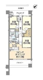 マスターテラス中野平和の森公園 7階 間取り図
