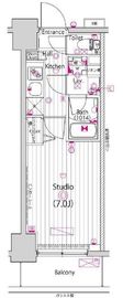 ガーラ・リバースクエア横濱南 7階 間取り図