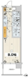 スカイコートパレス錦糸町 9階 間取り図