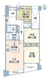 リシェ横浜山下公園 10階 間取り図