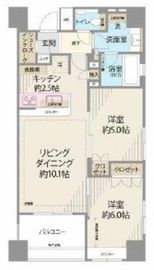 クレヴィア文京本駒込 5階 間取り図