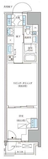 パークアクシス品川天王洲アイル 1202 間取り図