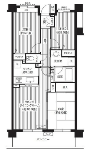 KS桜川 5階 間取り図
