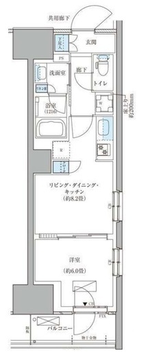 パークアクシス品川天王洲アイル 1405 間取り図