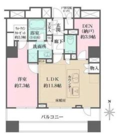 ザ・パークハウス大森タワー 12階 間取り図