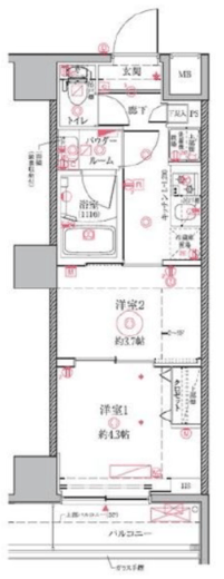 クレイシア門前仲町ザ・レジデンス 5階 間取り図