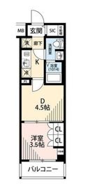 メイクスアート川崎Ⅳ 2階 間取り図
