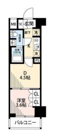 メイクスアート川崎Ⅳ 4階 間取り図