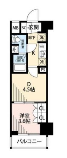 メイクスアート川崎Ⅳ 2階 間取り図