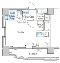 ルーエ渋谷神山町 203 間取り図