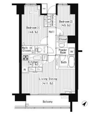 プライムアーバン東中野コート (PRIME URBAN 東中野 COURT) 520 間取り図