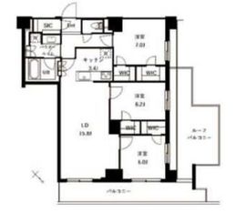 ザ・ケンジントン・レジデンスときわ台 515 間取り図