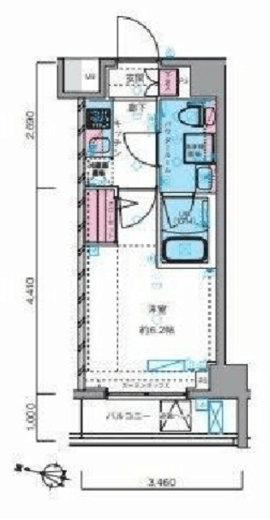 GENOVIA横浜鶴見市場skygarden 2階 間取り図
