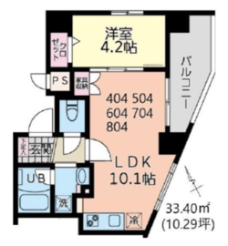 イーストサイド 404 間取り図