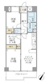 KDXレジデンス二子玉川 502 間取り図