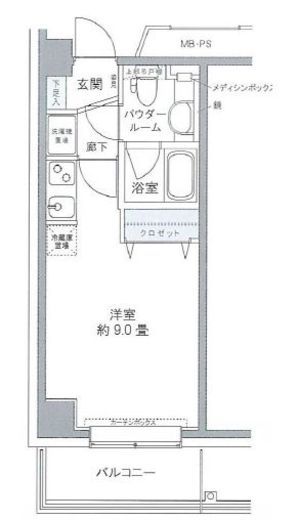 プライムアーバン豊洲 305 間取り図
