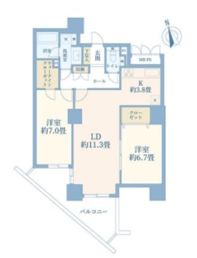 ライオンズタワー赤羽 305 間取り図