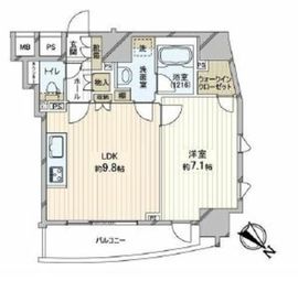 フィールM西新宿 13階 間取り図