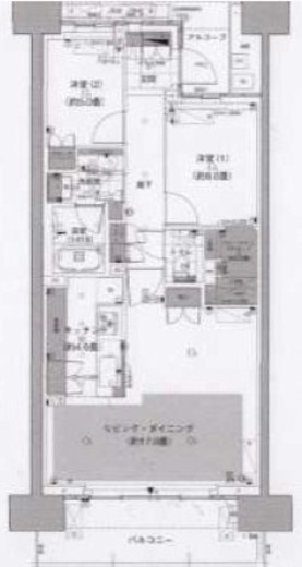 HARUMI FLAG PARK VILLAGE (晴海フラッグ パークヴィレッジ) 13階 間取り図