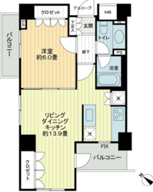 ジェイパーク目黒4 3階 間取り図