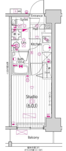 ガーラ・グランディ横浜鶴見 6階 間取り図