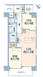 プレシエ横浜石川町 3階 間取り図