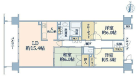 ザ・クレストシティ 5階 間取り図