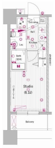 グランド・ガーラ代々木参宮橋 7階 間取り図