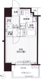 コスモグランス南品川 605 間取り図