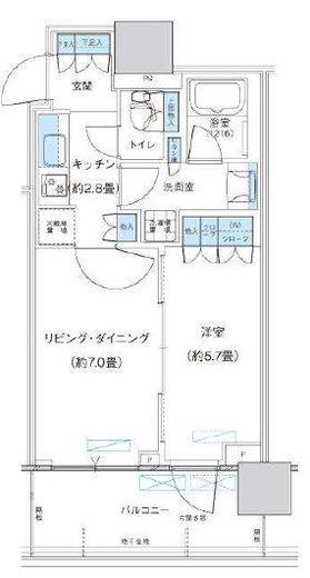 パークシティ柏の葉キャンパス ザ・ゲートタワー ウエスト 701 間取り図
