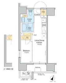 プラウドフラット大井町 1101 間取り図