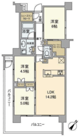 エクセレントシティ藤が丘駅前 5階 間取り図