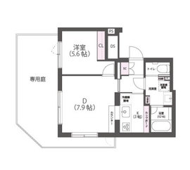 Aulii Nakameguro (アウリィ中目黒) 102 間取り図