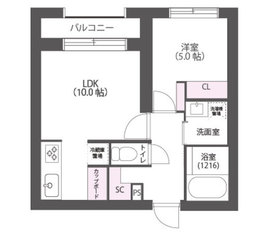Aulii Nakameguro (アウリィ中目黒) 202 間取り図