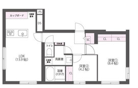 Aulii Nakameguro (アウリィ中目黒) 204 間取り図