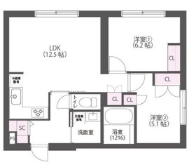Aulii Nakameguro (アウリィ中目黒) 402 間取り図