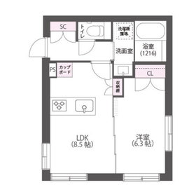 Aulii Nakameguro (アウリィ中目黒) 404 間取り図