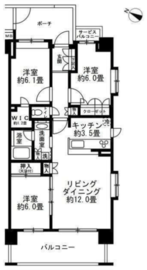 クレストフォルム武蔵小杉御殿町 7階 間取り図