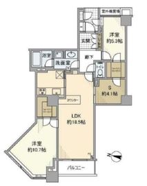 グランドメゾン三軒茶屋の杜 15階 間取り図