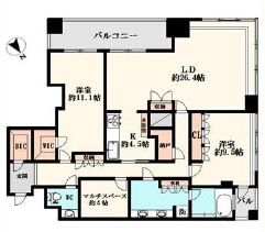 ザ・東京タワーズ ミッドタワー 55階 間取り図