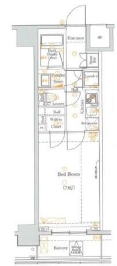 ブレシア新御徒町 6階 間取り図