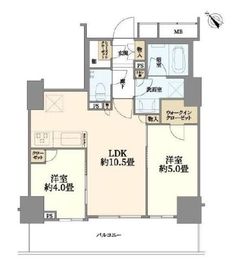 リビオレゾン駒込六義園プライムゲートレジデンスイースト 9階 間取り図