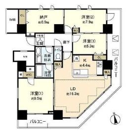 勝どきビュータワー 20階 間取り図