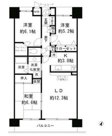 リバーパーク汐入はなみずき通り北七番館 9階 間取り図
