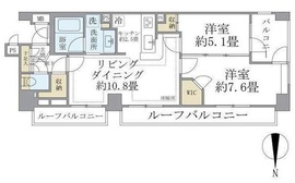 ランドコム武蔵小杉 7階 間取り図