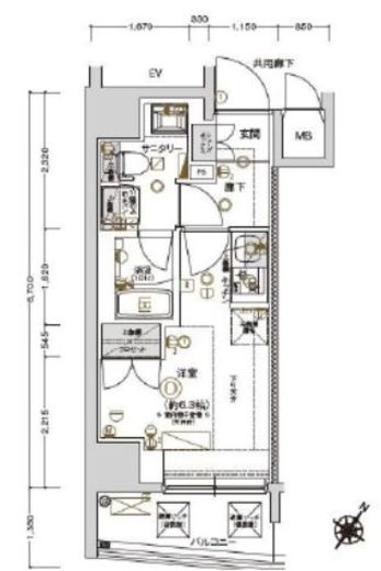 クレストタップ川崎Ⅱ 4階 間取り図