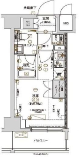 クレストタップ川崎Ⅱ 5階 間取り図
